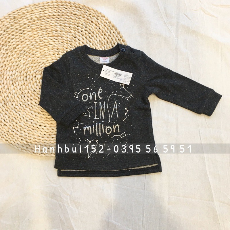 Canifa - Áo nỉ da cá cho bé gái Canifa size từ 6-9/9-12/12-18/18-24m