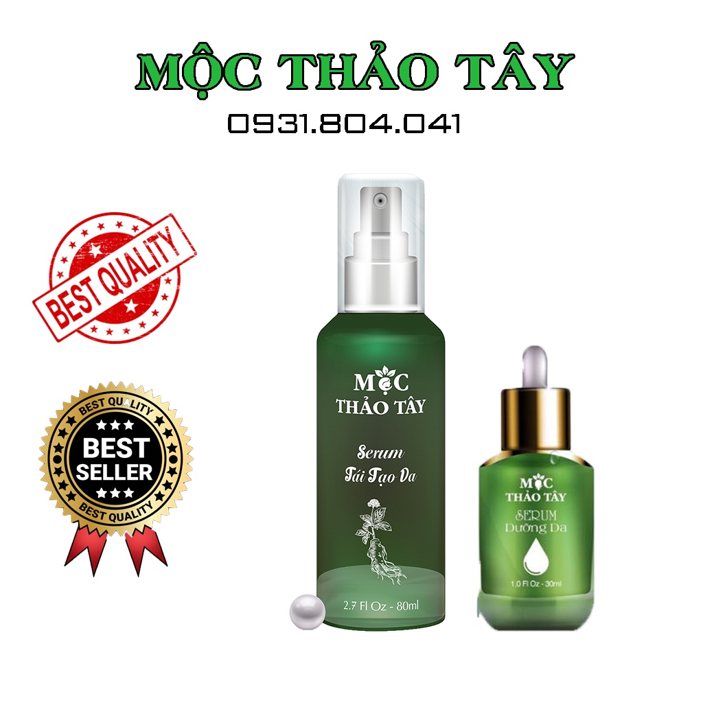 Combo 2 sản phẩm 𝐌𝐨̣̂𝐜 𝐓𝐡𝐚̉𝐨 𝐓𝐚̂𝐲(serum tái tạo & bột rửa mặt)
