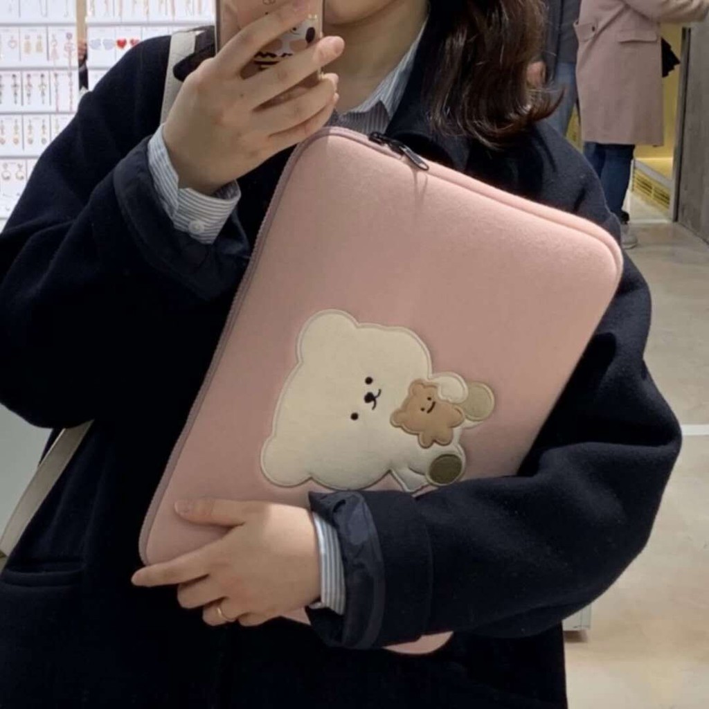 Túi đựng Laptop kích thước 13.3 13 12 11 10.5 10.2 inch phong cách Hàn Quốc dễ thương xinh xắn