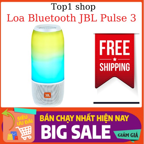 [ Loa Phát Sáng ] JBL Pulse 3 - 20W (Fullbox) New 100%, Đèn LED 360 độ, Âm Thanh Sống Động,- BẢO HÀNH ĐỔI MỚI.