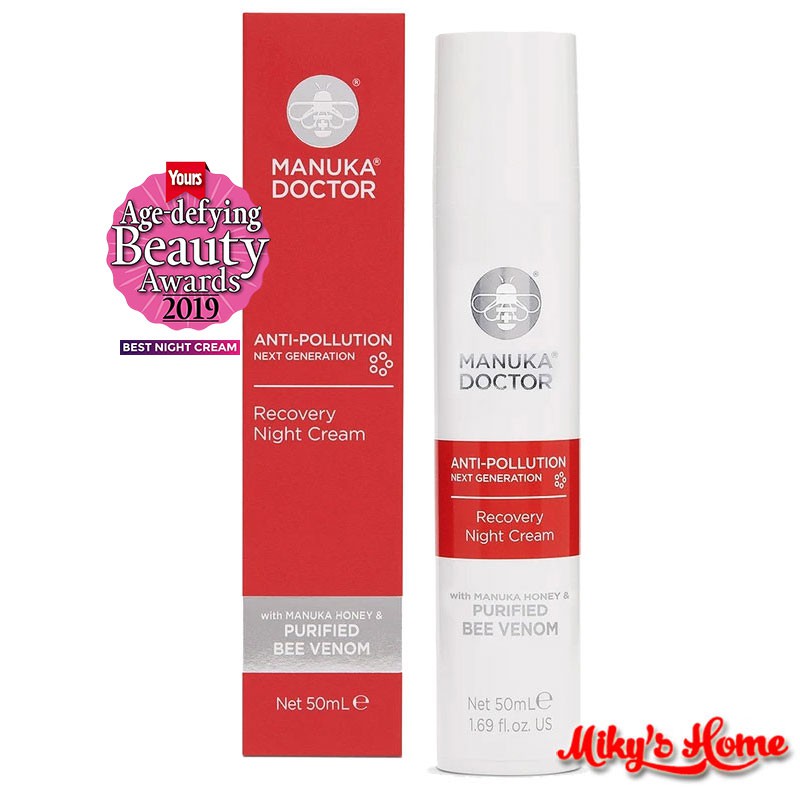 Kem dưỡng đêm phục hồi da chống ô nhiễm Manuka Doctor Anti-Pollution Recovery Night Cream 50ml - UK (Anh Quốc)