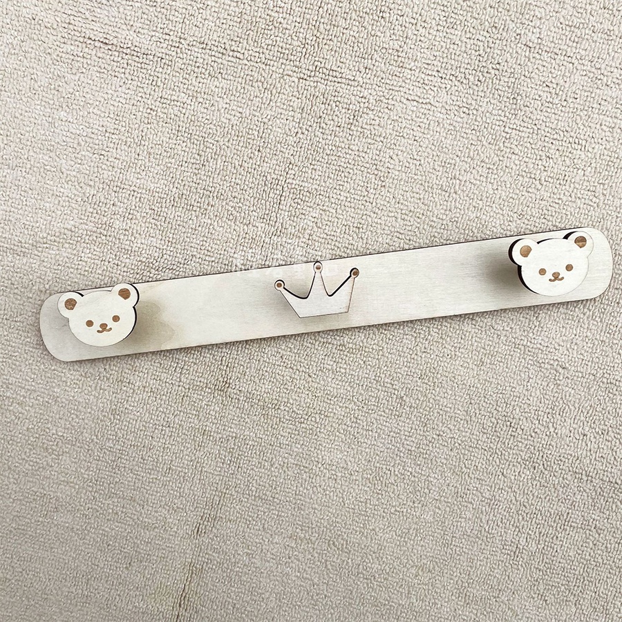 Móc gấu Treo Tường - Móc Treo Trang Trí phong cách vintage hàn quốc cho bé MTQA ongvobe
