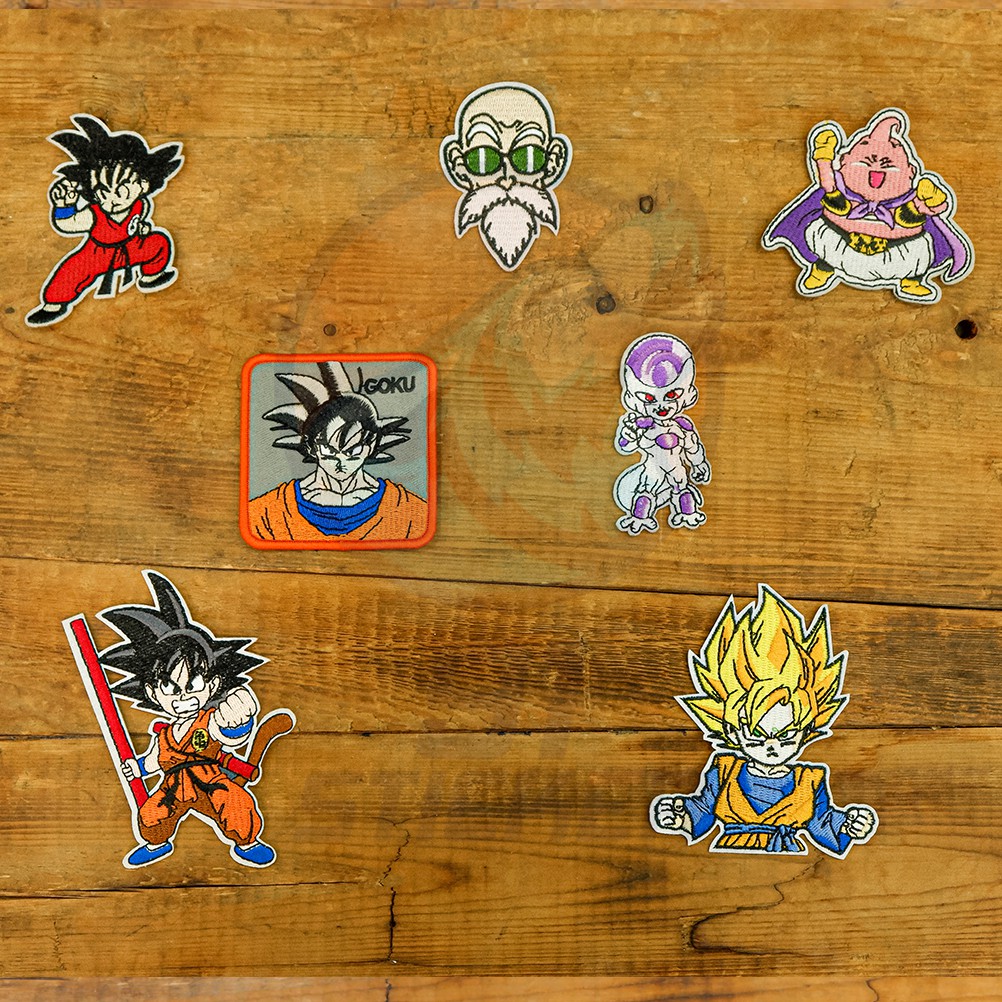 Sticker/ Patch vải ủi/là quần áo Dragon Ball, Songoku, Mabu, Kame nhiều mẫu dùng ủi lên quần áo, mũ nón, phụ kiện