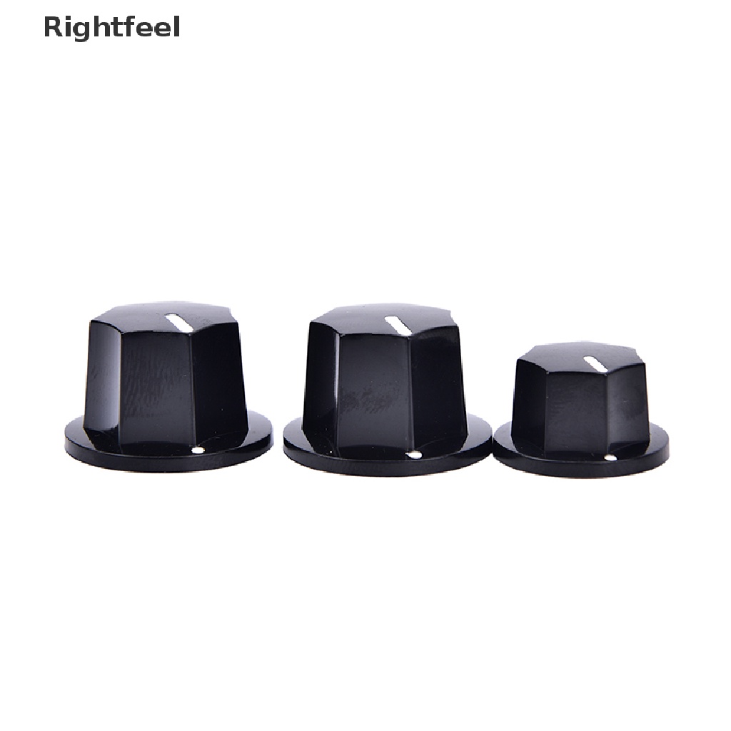 Set 3 Nút Điều Khiển Âm Lượng amp Bằng Nhựa Màu Đen Phong Cách vintage Cho Đàn jazz bass guitar