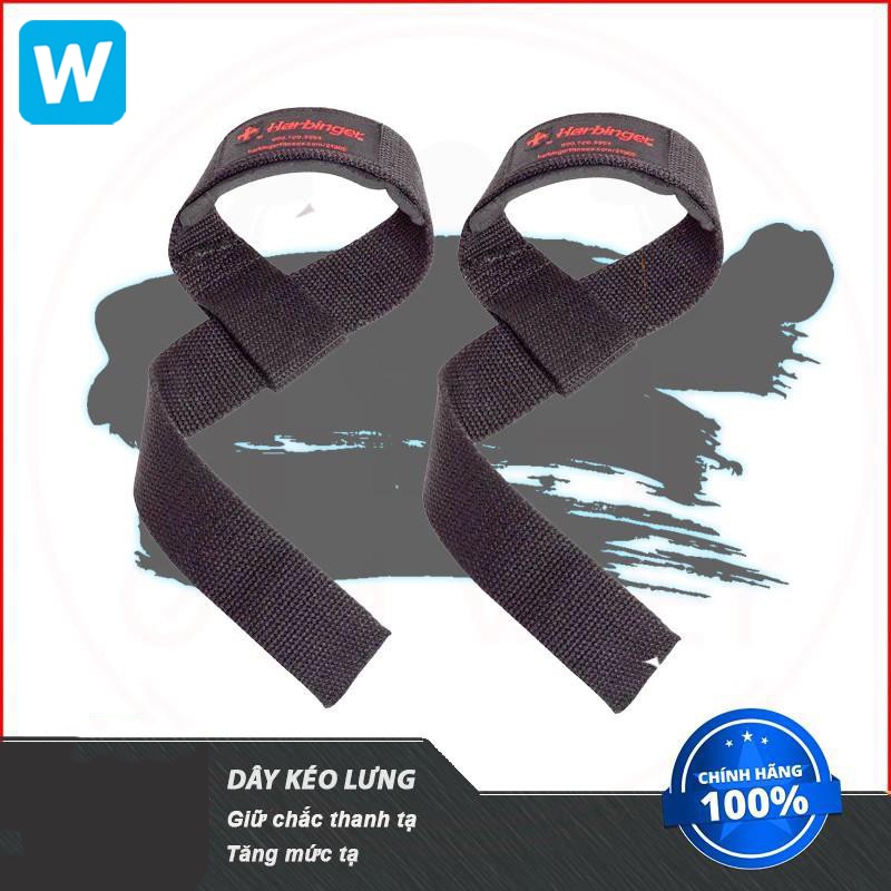 Phụ Kiện Thể Thao Gym Dây kéo lưng HARBINGER PADDED COTTON LIFTING STRAPS 213 (Màu Random)