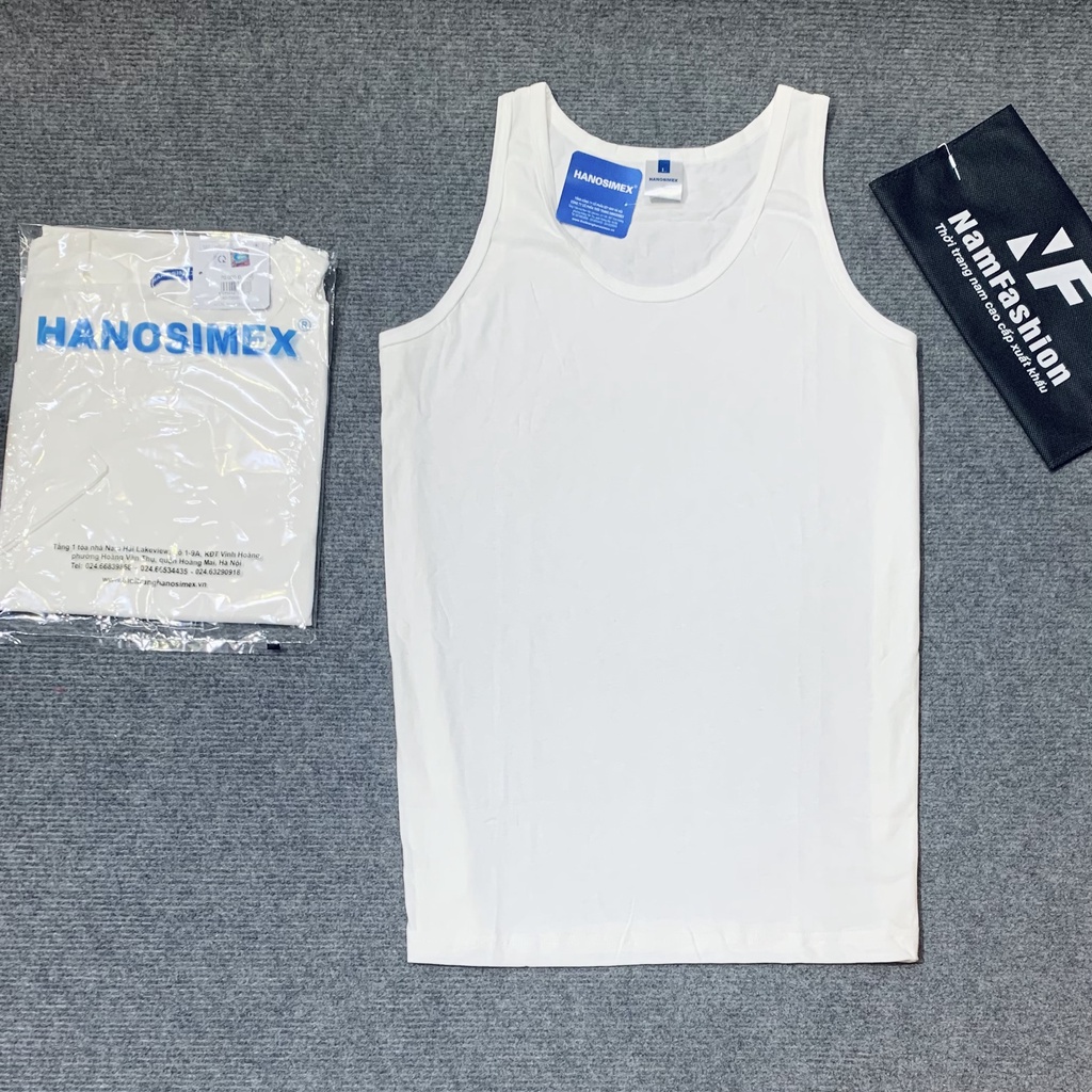 Áo ba lỗ nam, áo may ô nam hanosimez hàng công ty, cotton 100% mềm thoáng