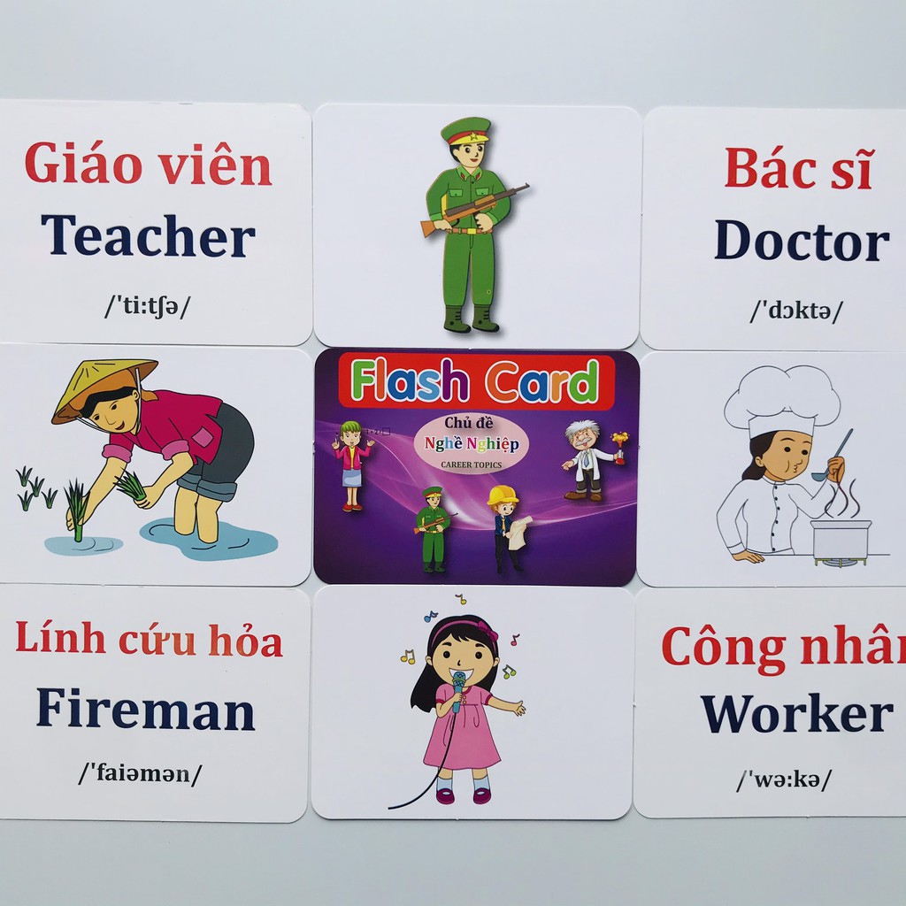 Bộ thẻ học thông minh loại to, 19 chủ đề, 282 thẻ