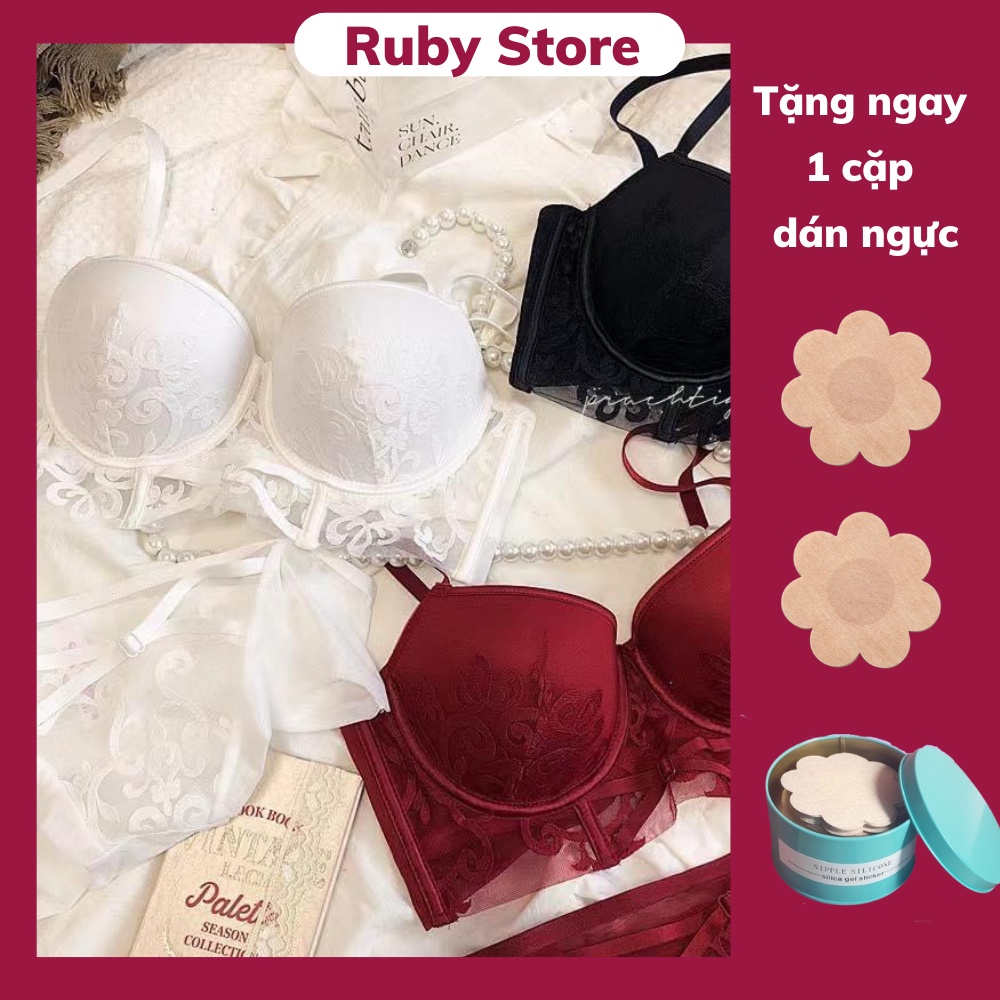 Bộ Đồ Lót Nữ - Set Nội Y Ren Mút Dầy 3cm Gọng Dẻo Nâng Ngực Gợi Cảm Sang Trọng Quyến Rũ - 16801