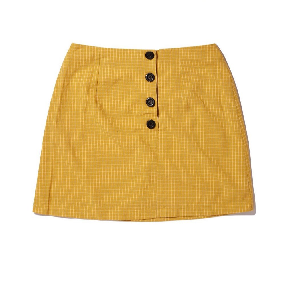 Usthebasic - [Shopee Exclusive] Chân váy Plaid Button Down Skirt - Hàng nhập khẩu