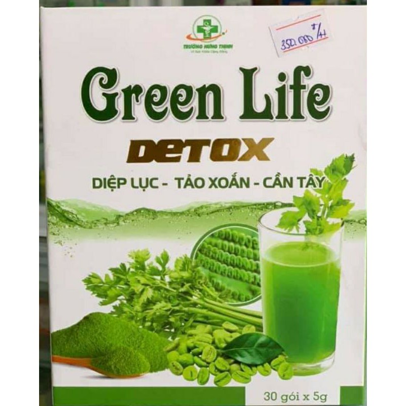 DETOX GREEN LIFE – Bột diệp lục thải độc, giảm cân hộp 30 gói