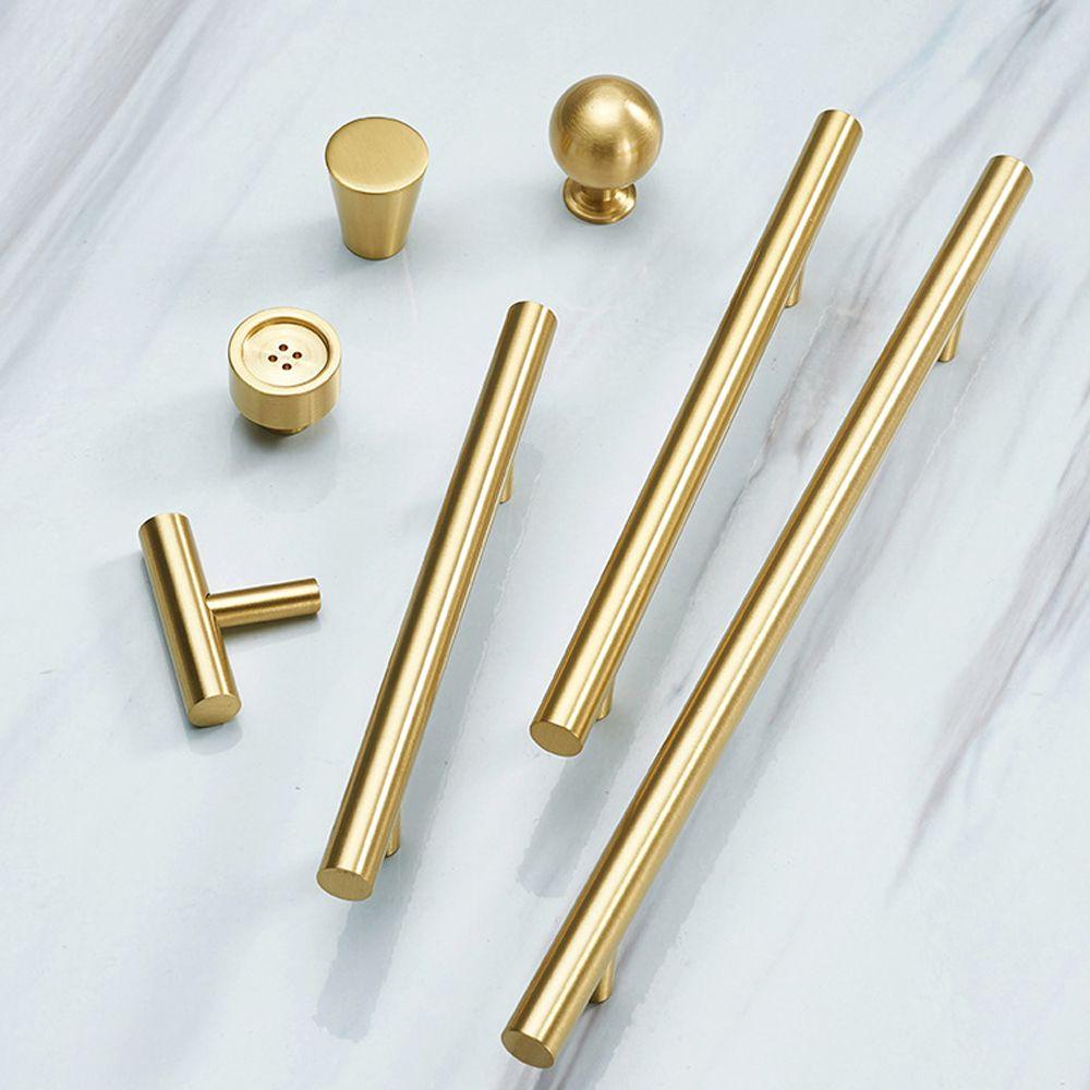 PISTA Tay Nắm Tủ Quần Áo Bằng Đồng Thau Phong Cách Châu Âu Mờ|Tay Nắm Cửa Tủ Chén Nhà Bếp Chất Lượng Cao