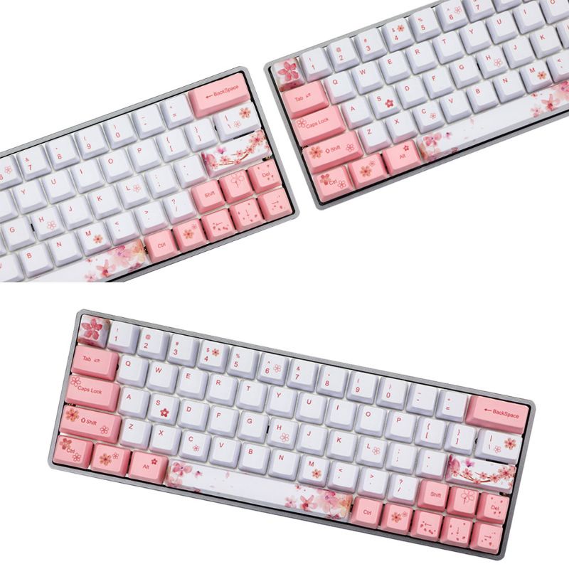 Nút Bàn Phím Cơ Họa Tiết Hoa Anh Đào PBT Cho Bàn Phím Cơ