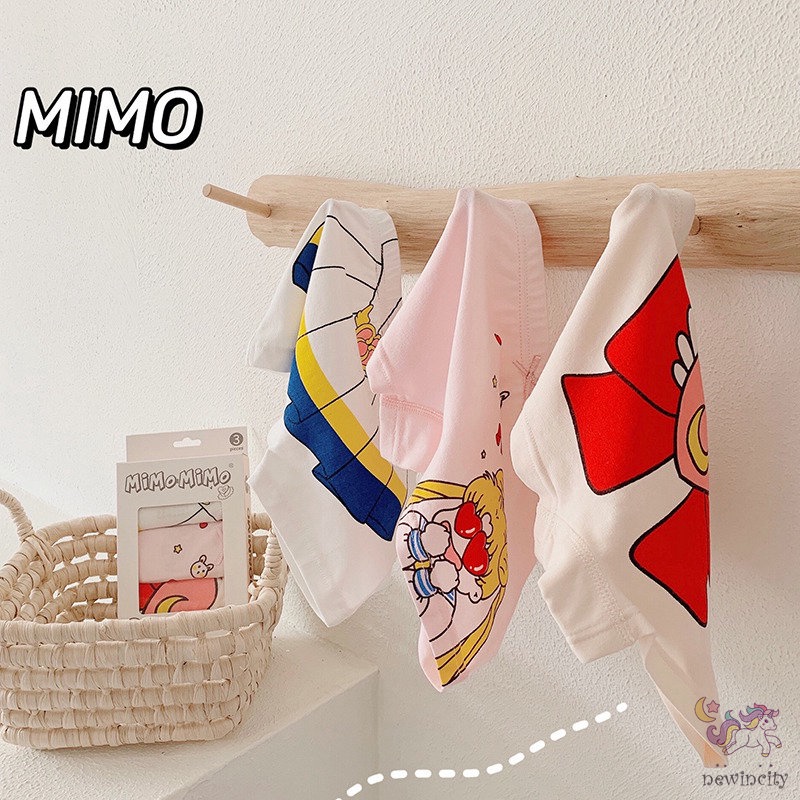 Set 3 quần lót hoạ tiết hoạt hình cho bé gái