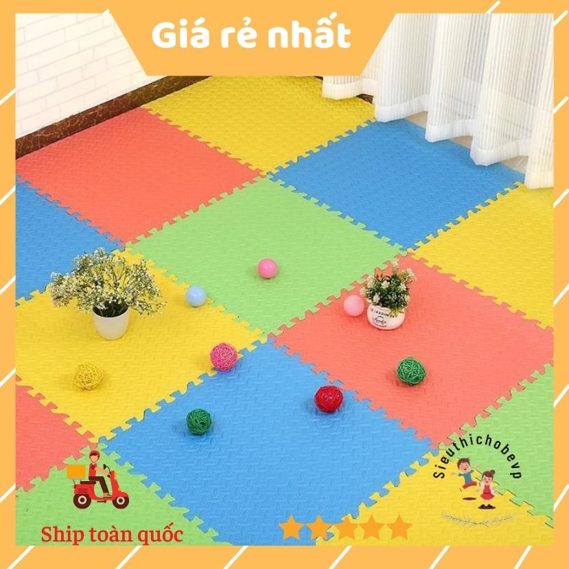 Combo 6 tấm Thảm Xốp trải sàn nhiều màu (1 bịch 6 tấm 60x60cm )