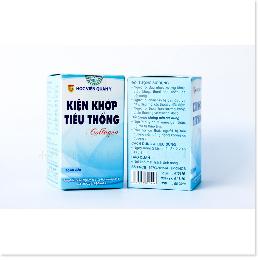 [CaoMALL] - Bộ 4 hộp Kiện Khớp Tiêu Thống Collagen Học Viện Quân Y Giảm Đau Xương Khớp