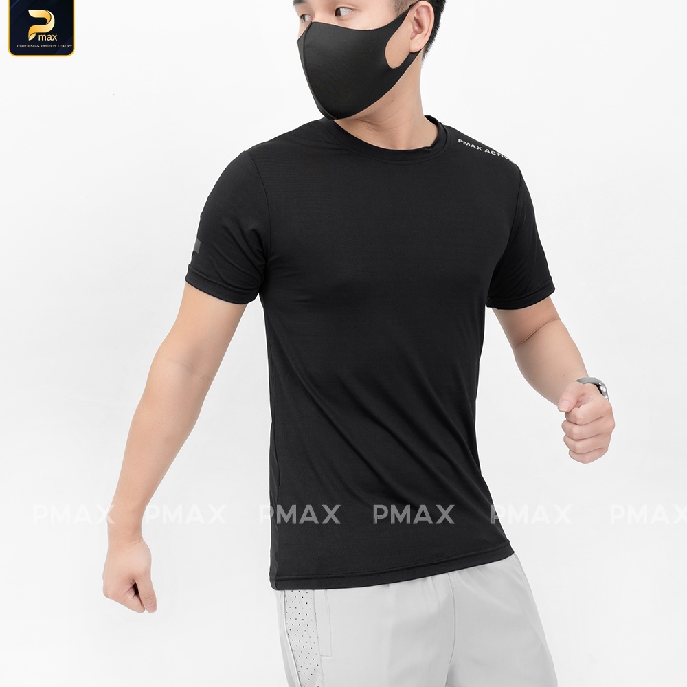 Áo thun nam ngắn tay PMAX phông trơn vải 100% coolmax mềm mát thấm hút co giãn