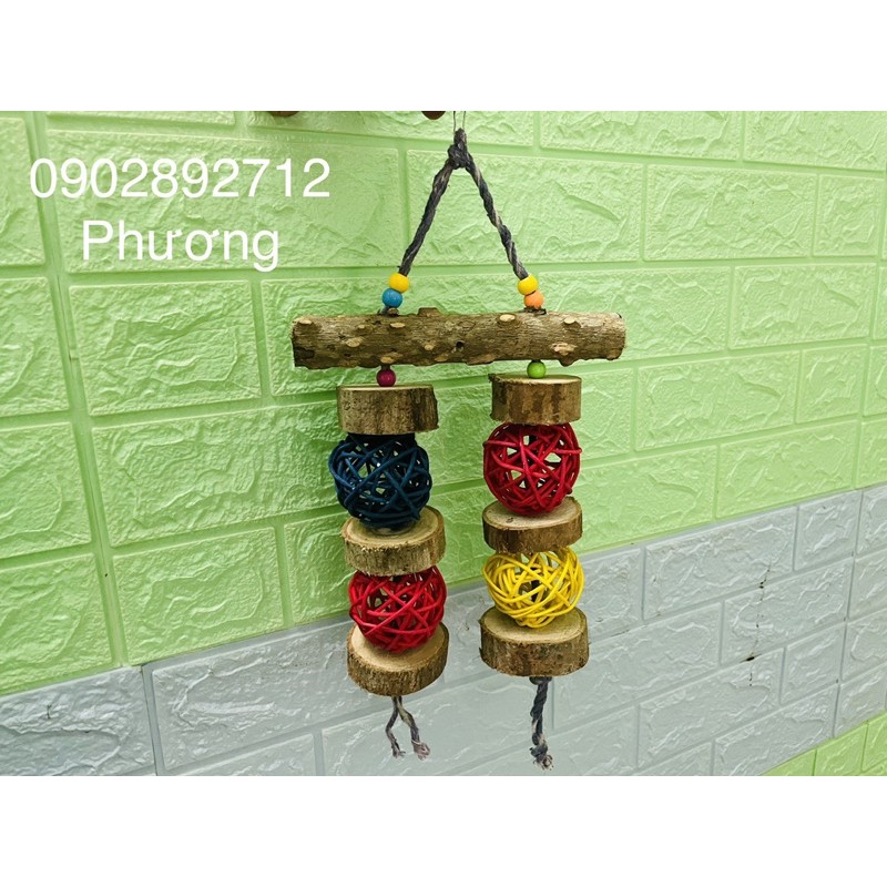 Chùm treo đồ chơi cho vẹt xám - amazon MS04