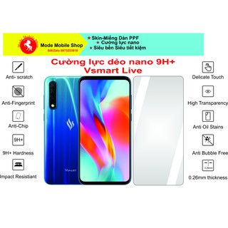 Cường lực dẻo nano 9H+ bảo vệ màn hình điện thoại Vsmart Live khỏi trầy xước, va đập