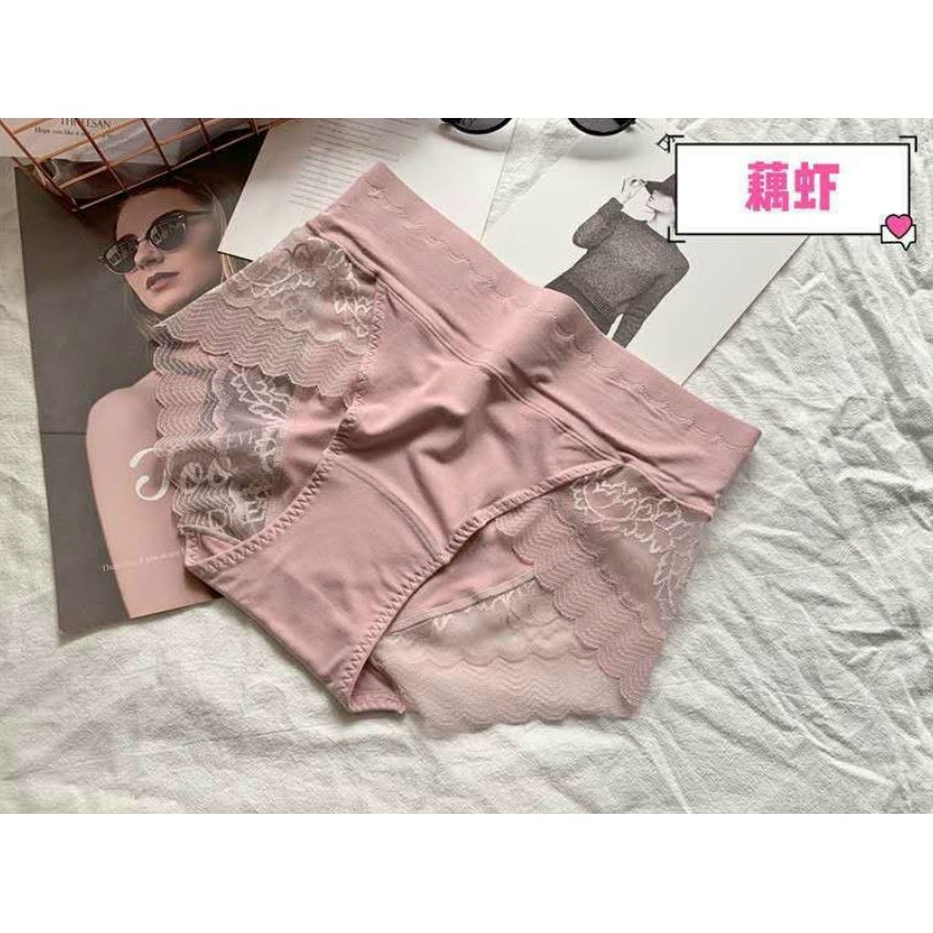 Quần lót nữ cotton phối ren cạp cao gen bụng -BIG SIZE- quần chíp nữ hàng cao cấp(ảnh thật) | BigBuy360 - bigbuy360.vn