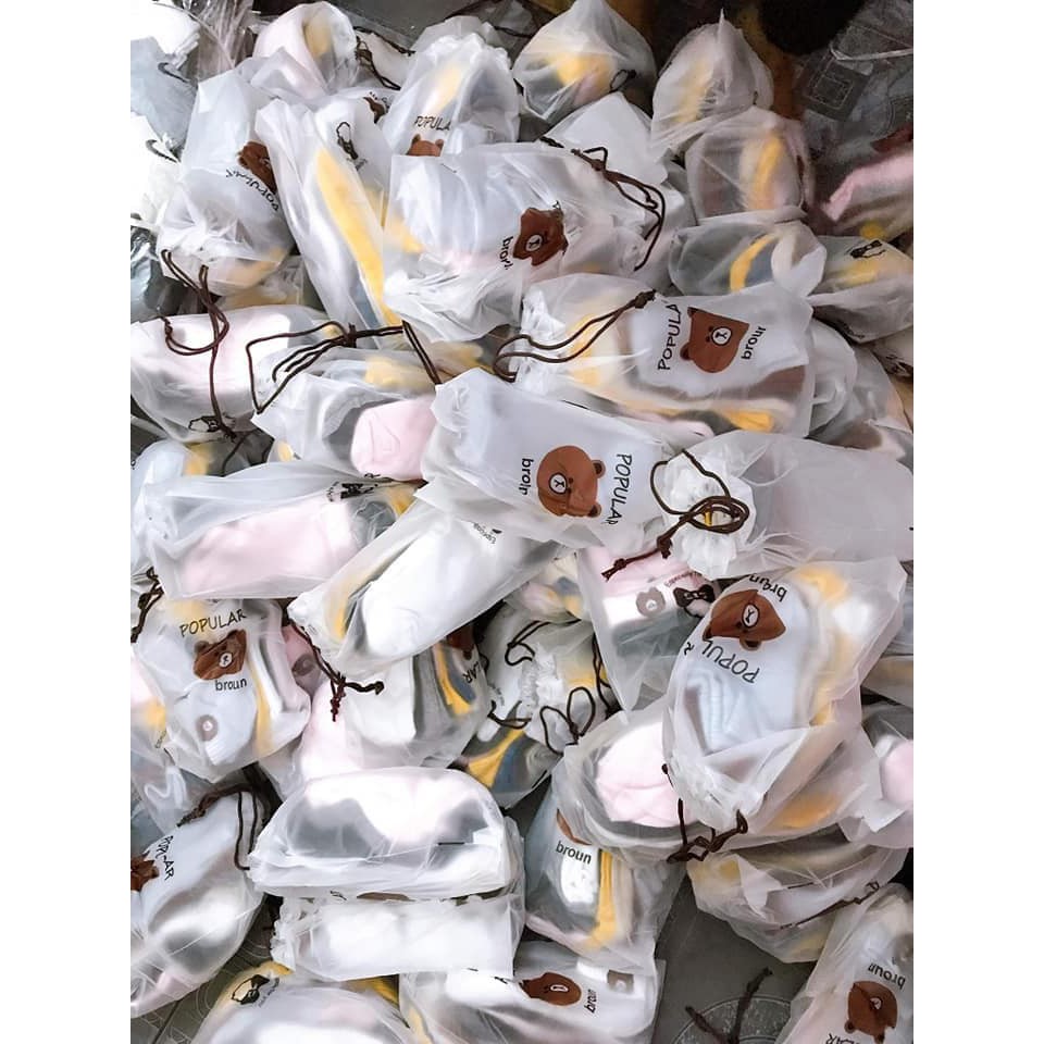 Set 10 đôi tất gấu cổ ngắn