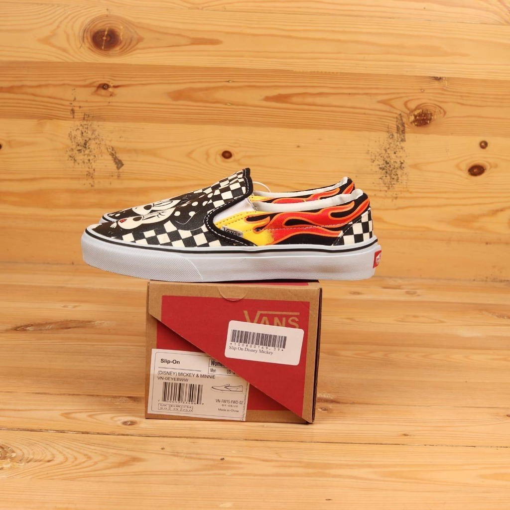 Giày Lười Vans In Hình Chuột Mickey Minnie Disney Đáng Yêu