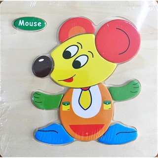 Đồ chơi - Tranh Hình Ghép Cơ Bản Cho Bé Mới Làm Quen (Chuột Con)