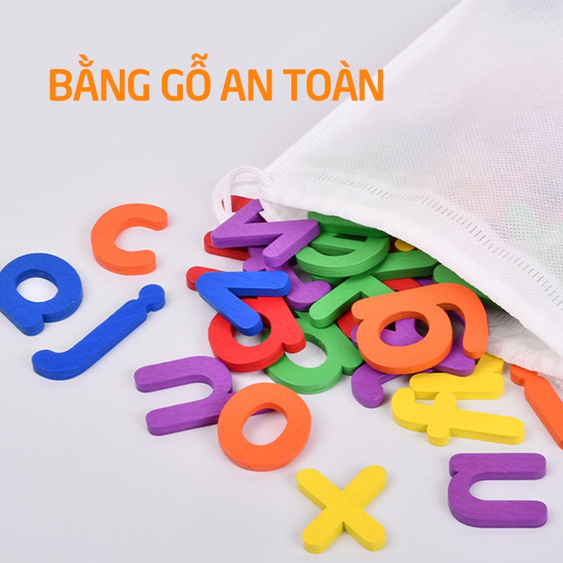 Đồ chơi gỗ tập đánh vần tiếng Anh cho bé (hàng cao cấp, 52 chữ cái và 28 thẻ),chất liệu gỗ an toàn,phát triển tư duy bé