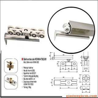 BÁNH XE TREO CỬA VICKINI 47302.002