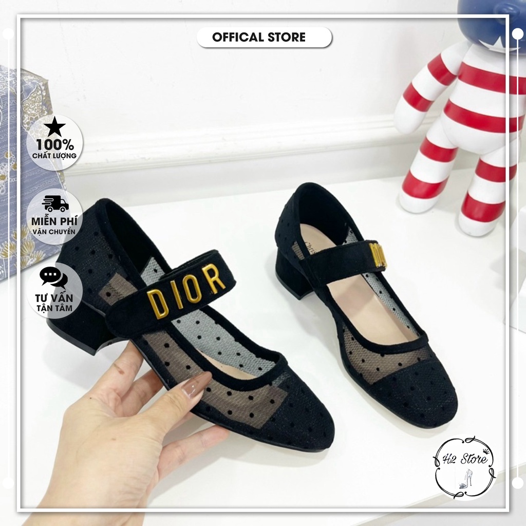 👠👟 Giày cao gót Dior bi lưới fullbox ⚡