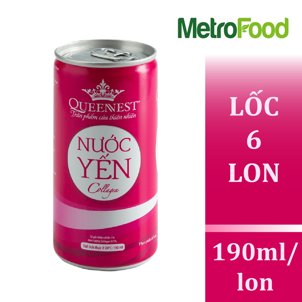 YẾN QUEENNEST COLLAGEN 1% - LỐC 6 LON