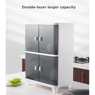 Tủ đựng chén dĩa 2 tầng nhà bếp - Home Decor Furniture