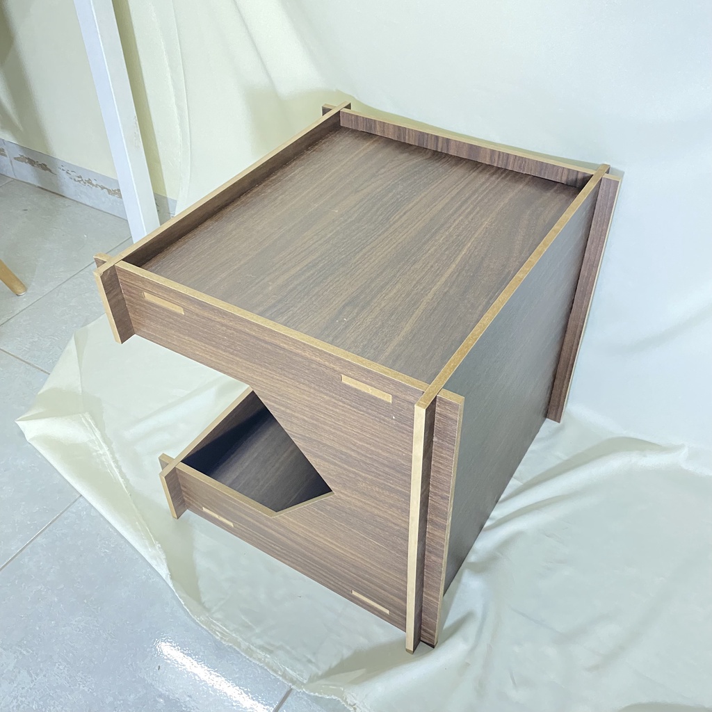 Nhà gỗ cho mèo Pet house Gỗ MDF 9mm Phủ melamin màu mẫu 4