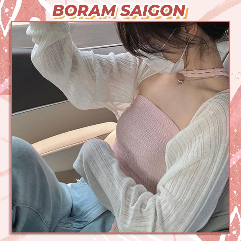 Áo Khoác Cardigan Len Mỏng Cho Nữ Phong Cách Ulzzang Phù Hợp Đi Đà Lạt, Dạo Biển BORAM SG