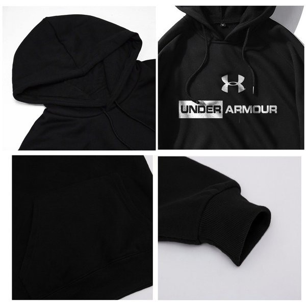 UNDER ARMOUR Áo Khoác Under Armor Có Mũ Trùm Đầu In Họa Tiết Màu Trắng Đen Size Xl Xxxl