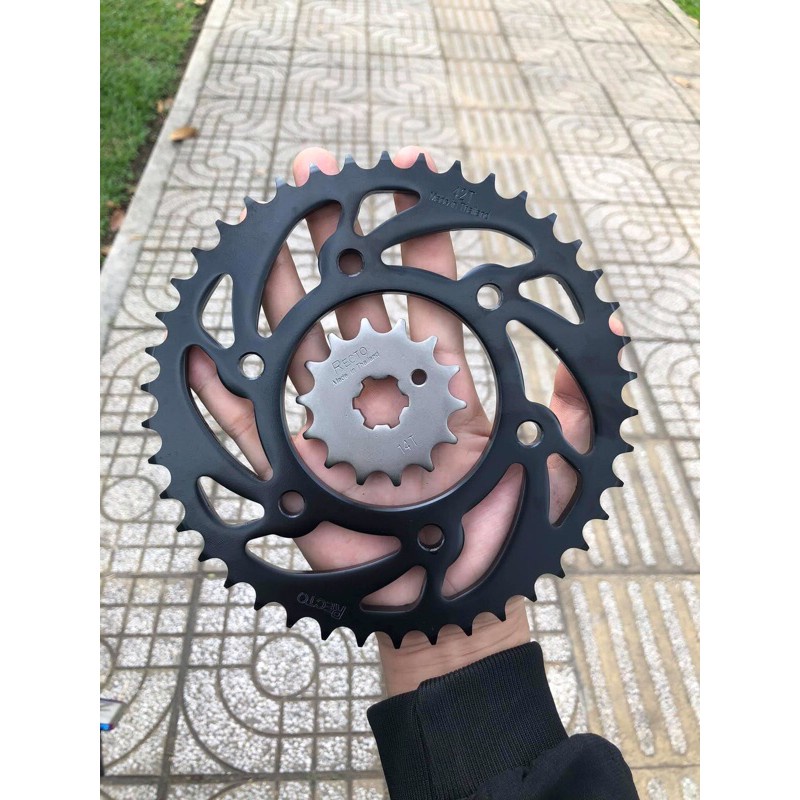 Nhông và Đĩa recto cho xe Exciter 150 size 37T, 38T, 38T, 39T,40T, 41T, 42T, 43T, 44T, 45T tăng sức kéo vận hành êm ái