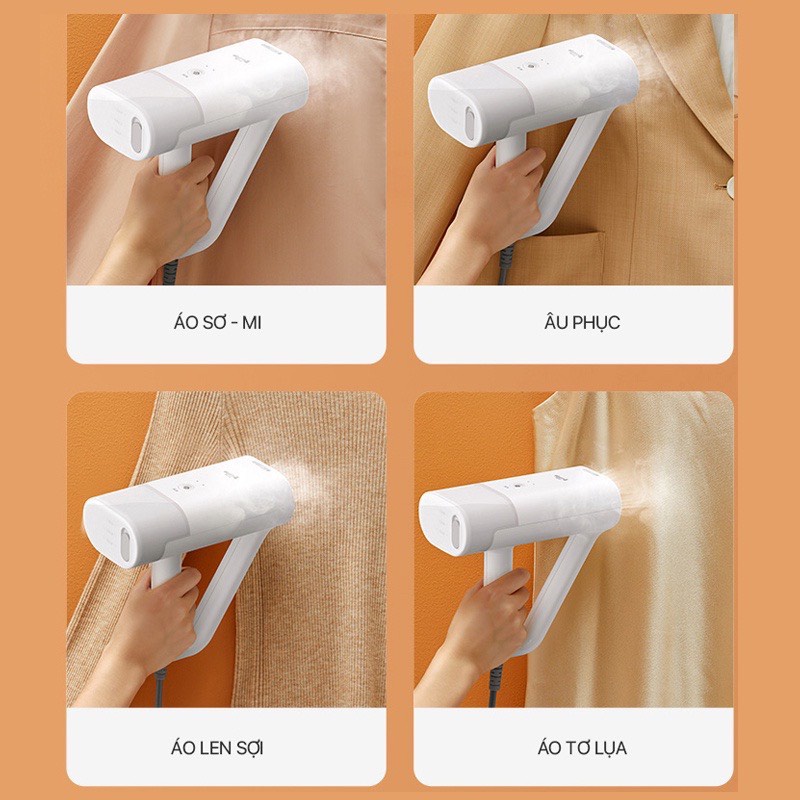 Bàn là hơi nước HS100 - bàn là hơi nước cầm tay du lịch Bảo Vệ 3 Lớp công suất 1000W, thiết kế nhỏ gọn VT790