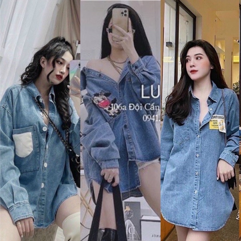 ÁO SƠ MI JEANS FORM RỘNG