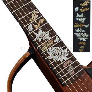 Dán khảm trang trí cần đàn guitar hình hoa hồng bướm