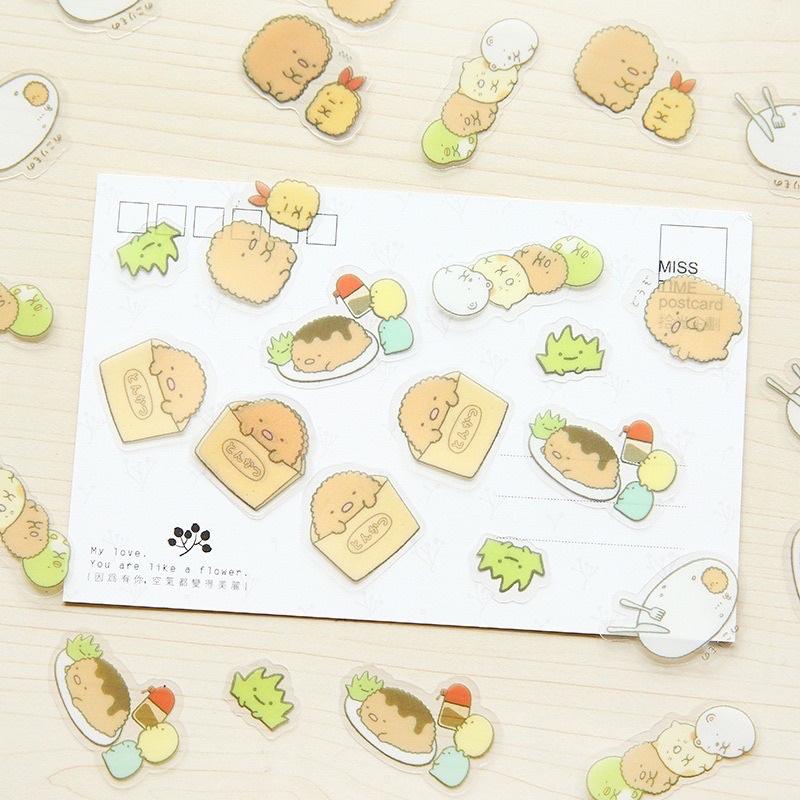 Bộ 50 hình dán sticker hoạ tiết Molang dễ thương cute để trang trí album / nhật ký / sổ tay Tiệm Ốc Sột-ST006