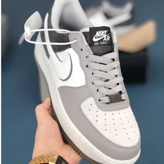 Giày af1 xám lông chuột, giày thể thao xám đen nam nữ đủ hộp thẻ bản Trung