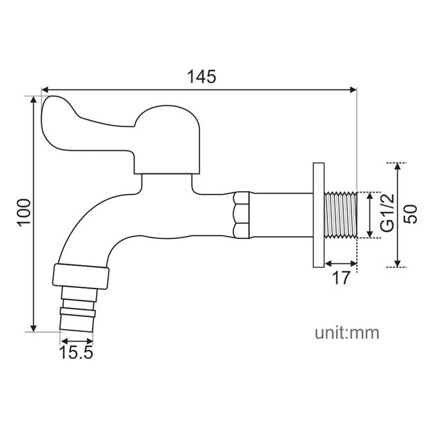 Vòi xả lạnh inox304 ZT712 ((Washing machine faucet))