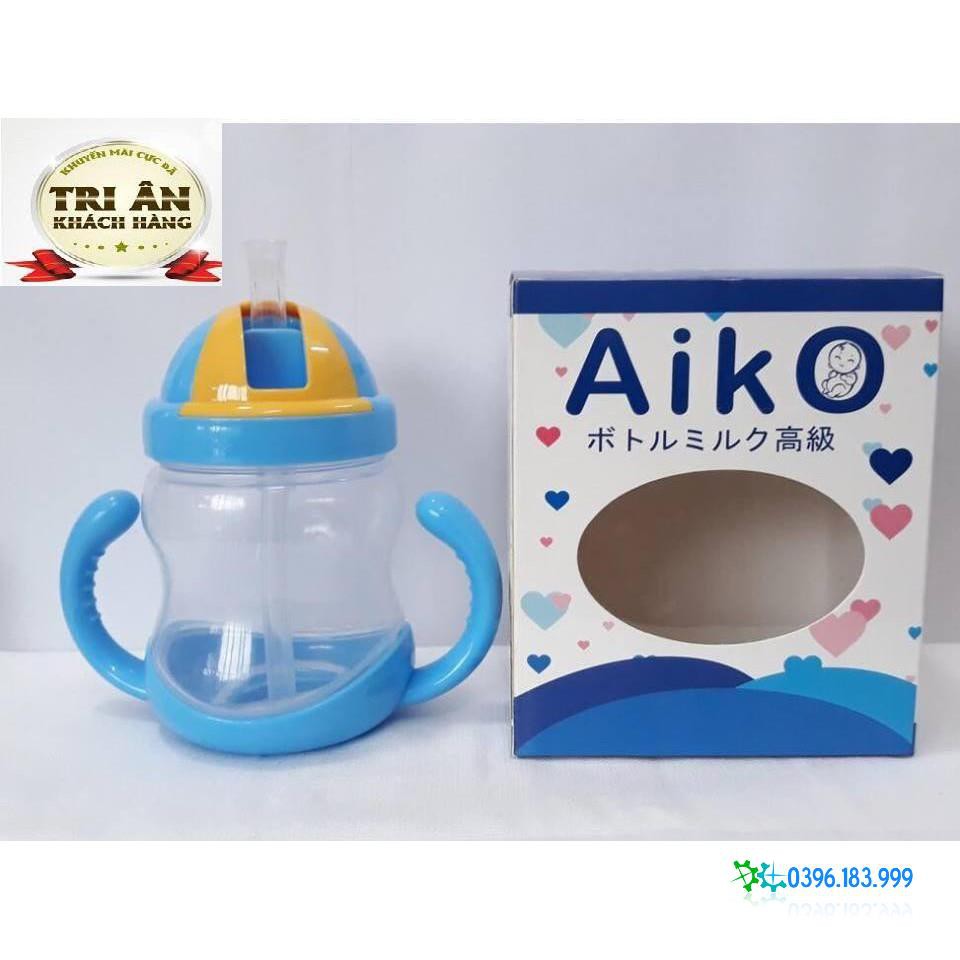 Bình sữa và Uống Nước Chống Sặc AIKO cao cấp của Nhật Bản dung tích 280 ml  dành cho bé yêu
