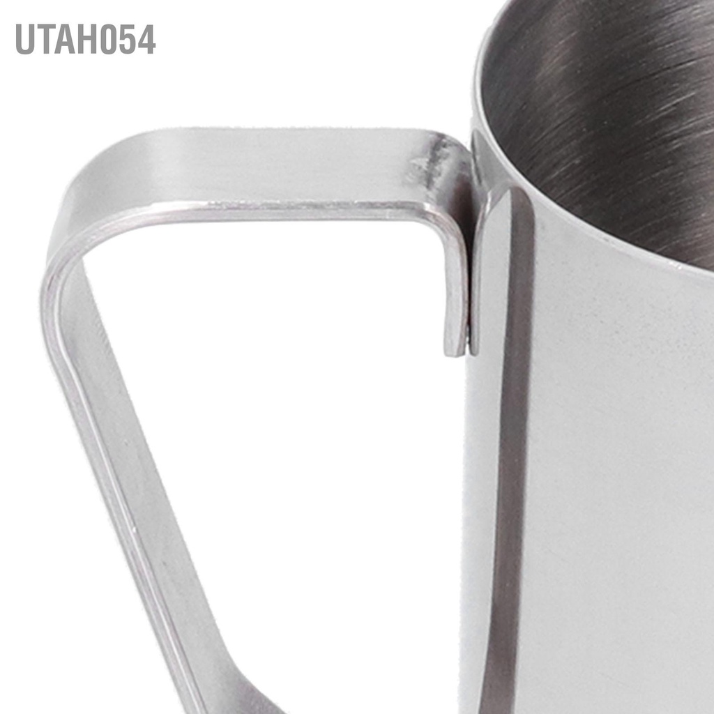 Utah054 Bình sữa đánh bọt pha cà phê bằng thép không gỉ với cân đo cho quán tiệc tại nhà