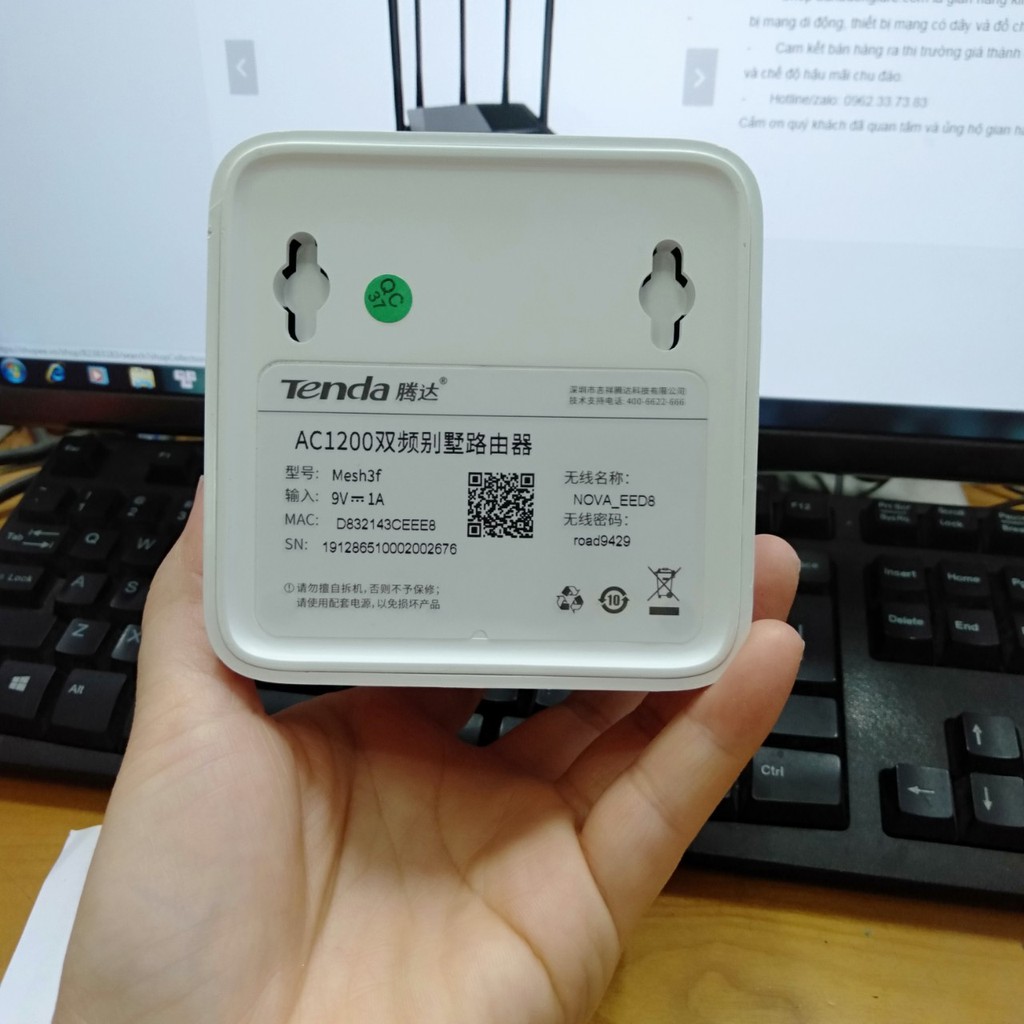 [Giao hàng 1h-Hà Nội] Bộ Wifi Mesh Tenda Nova MW3 bảo hành 12 tháng
