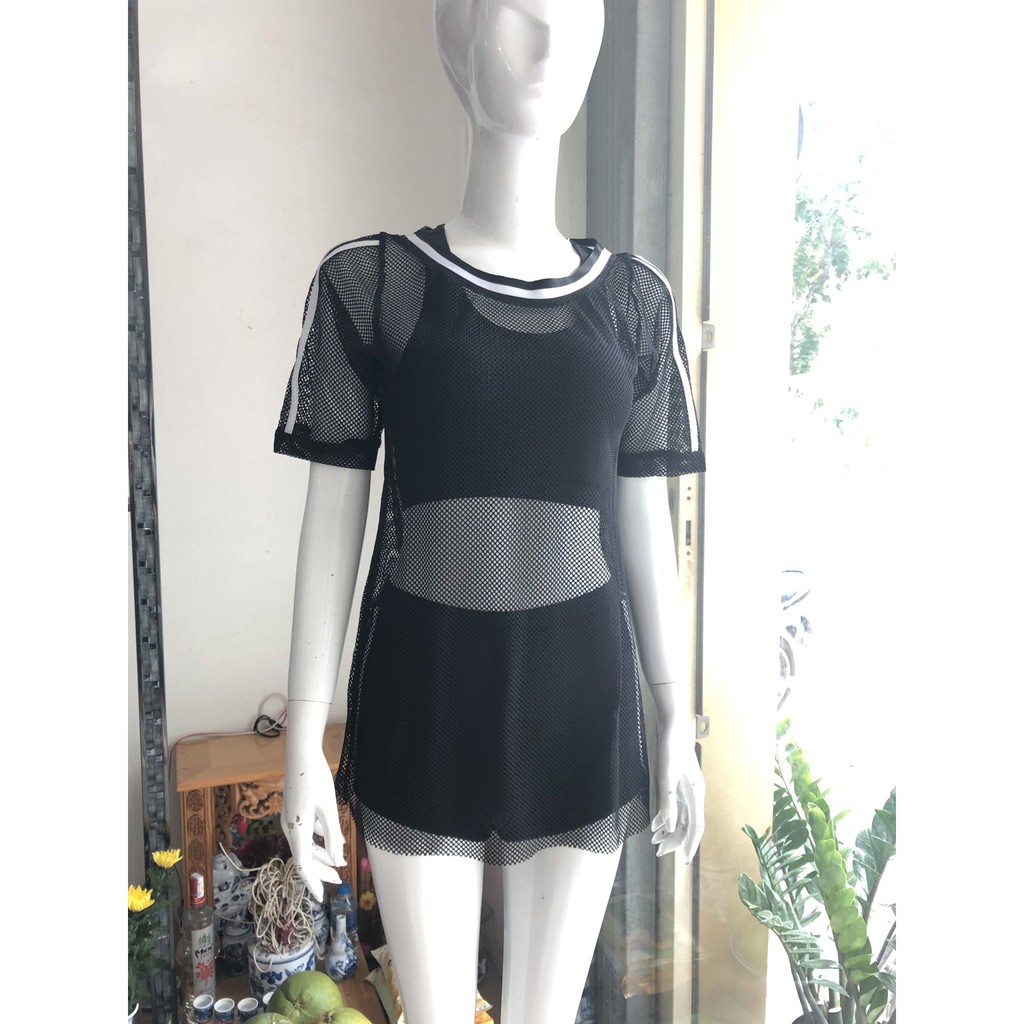 TB044 SET BIKINI 3 MẢNH KÈM ÁO LƯỚI | BigBuy360 - bigbuy360.vn