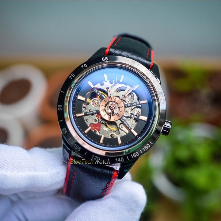 ĐỒNG HỒ CƠ LỘ MÁY NAM TEVISE DÂY DA CAO CẤP CHÍNH HÃNG