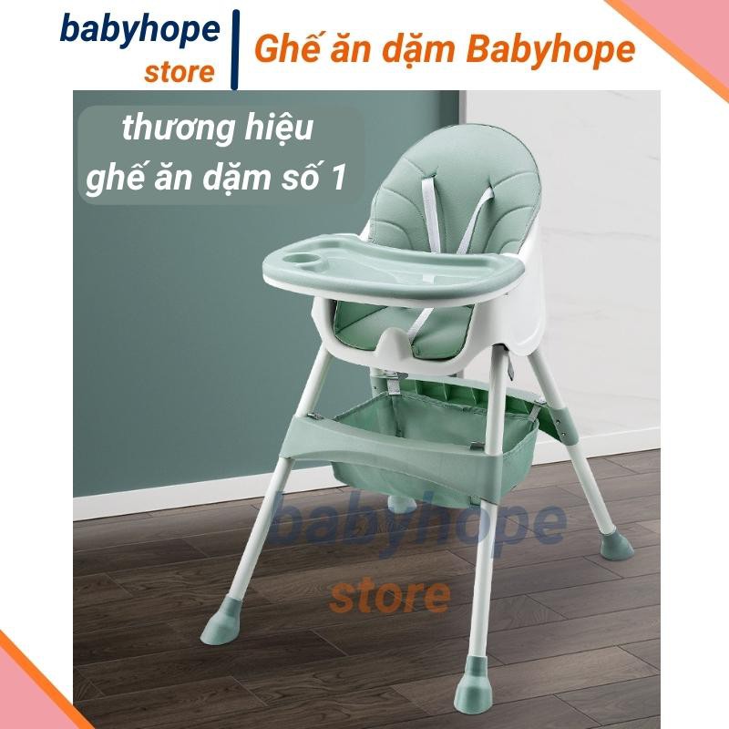 Ghế ăn dặm cho bé đa năng cao cấp Babyhope thiết kế chân điều chỉnh độ cao kèm mặt bàn dành cho bé từ 6 tháng chịu lực t