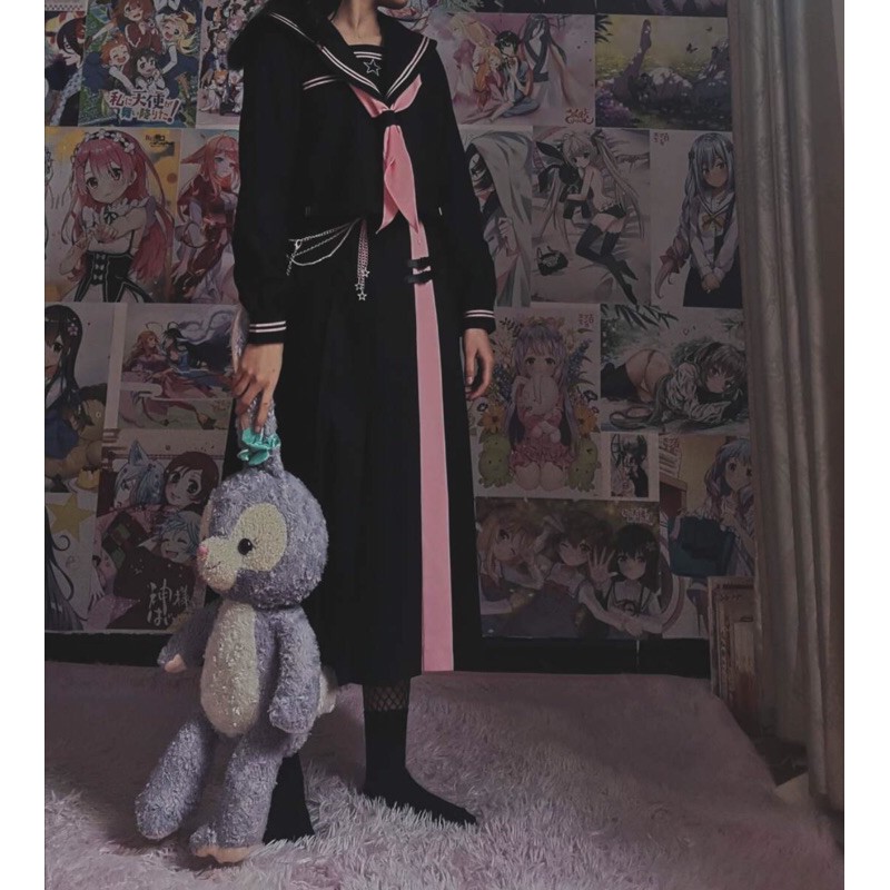 YAS0730-Set JK star rabbit and Little evil bear dài tay