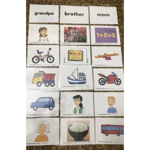 Flashcard - bộ tranh family national 2 a5 ép plastic siêu rẻ