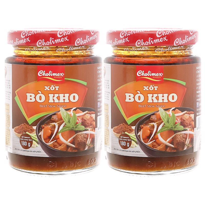 LỐC 6 HŨ XỐT NẤU BÒ KHO CHOLIMEX 180G/HŨ